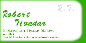 robert tivadar business card